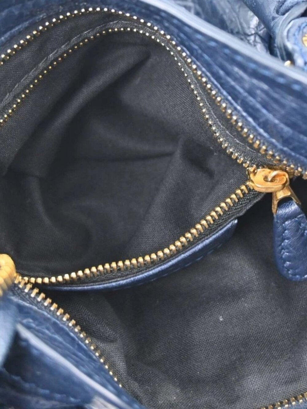 Balenciaga Navy Lambskin Giant City Mini Handbag 309544.4012.C.535269 187217 - Picture 5 of 14